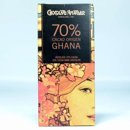 Tableta de chocolate Amatller Ghana 70% cacao 70 grs